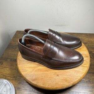 Brooks Brothers Penny Loafer Oxford Brown Dress Shoe Men's Size 9